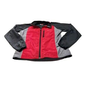 CRAFT Lightweight Junior Mens Medium Windbreaker Jacket Black Red Gray Vented